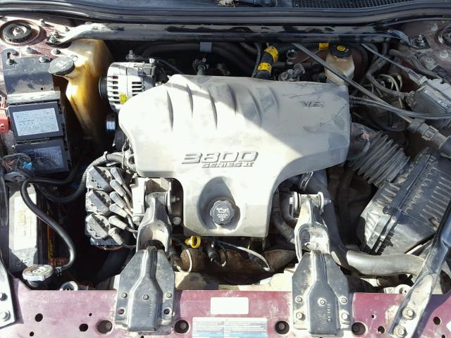 2G1WH55K439437612 - 2003 CHEVROLET IMPALA LS BURGUNDY photo 7