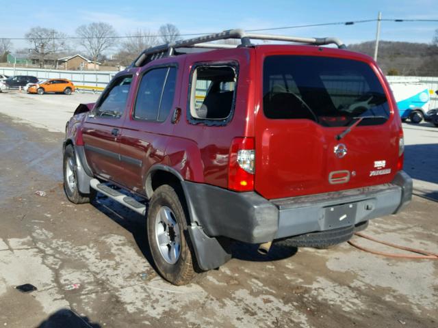 5N1ED28T34C647481 - 2004 NISSAN XTERRA XE MAROON photo 3