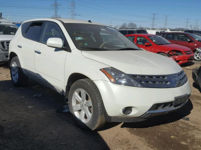 JN8AZ08T47W511568 - 2007 NISSAN MURANO SL WHITE photo 1