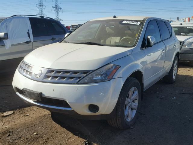 JN8AZ08T47W511568 - 2007 NISSAN MURANO SL WHITE photo 2