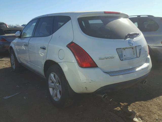 JN8AZ08T47W511568 - 2007 NISSAN MURANO SL WHITE photo 3