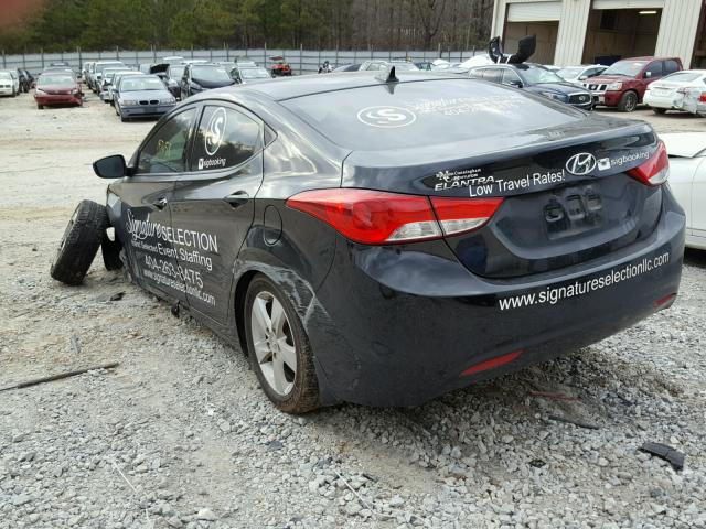 5NPDH4AE2DH274448 - 2013 HYUNDAI ELANTRA GL BLACK photo 3