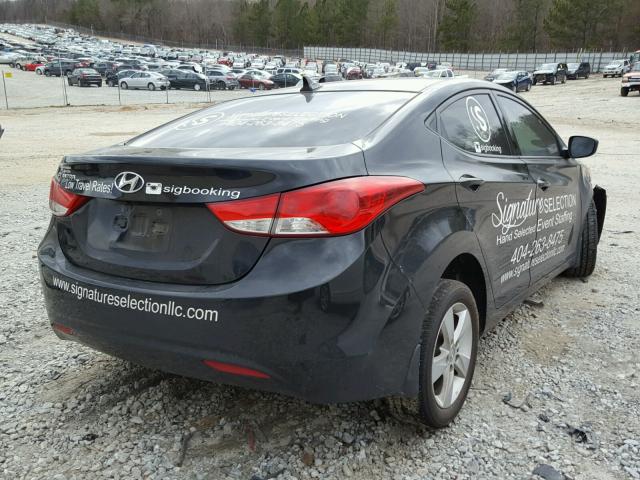 5NPDH4AE2DH274448 - 2013 HYUNDAI ELANTRA GL BLACK photo 4