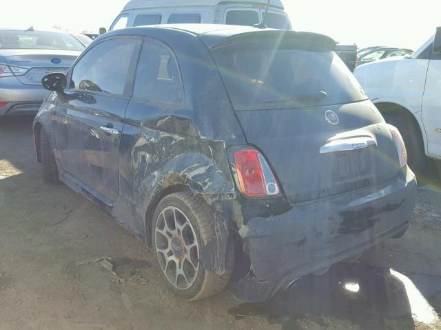 3C3CFFHH2DT543291 - 2013 FIAT 500 SPORT BLUE photo 3