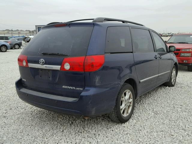 5TDZA22C86S464280 - 2006 TOYOTA SIENNA XLE BLUE photo 4