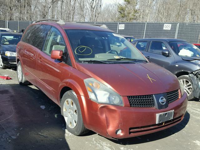 5N1BV28U85N113522 - 2005 NISSAN QUEST S RED photo 1