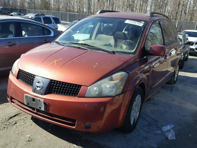 5N1BV28U85N113522 - 2005 NISSAN QUEST S RED photo 2