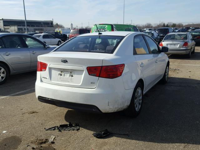 KNAFU4A25A5843554 - 2010 KIA FORTE EX WHITE photo 4