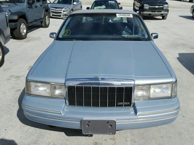 1LNCM83W1MY624134 - 1991 LINCOLN TOWN CAR C BLUE photo 9