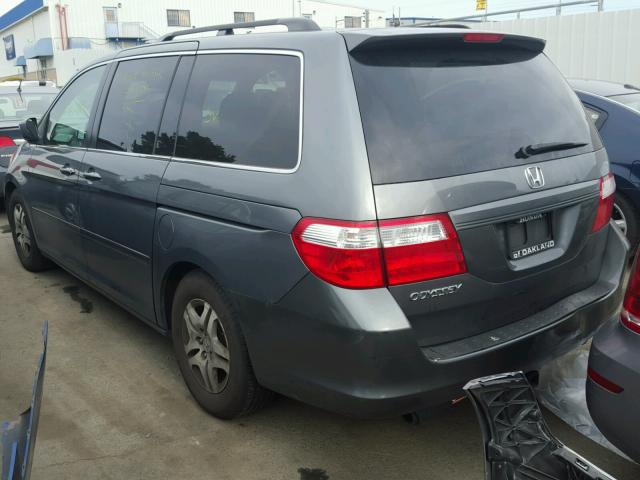 5FNRL38747B414816 - 2007 HONDA ODYSSEY EX GRAY photo 3