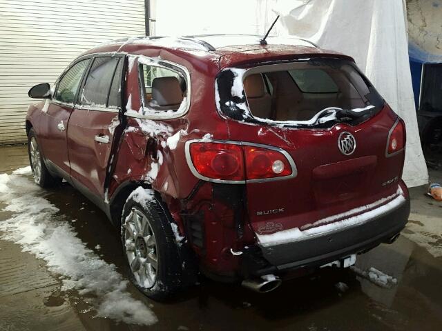 5GAKVCED3CJ157836 - 2012 BUICK ENCLAVE RED photo 3