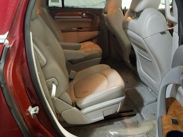 5GAKVCED3CJ157836 - 2012 BUICK ENCLAVE RED photo 6