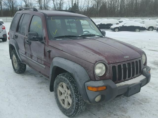 1J4GL48K22W228806 - 2002 JEEP LIBERTY SP RED photo 1