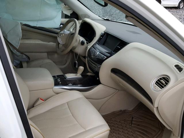 5N1AL0MM4DC301539 - 2013 INFINITI JX35 BASE WHITE photo 5