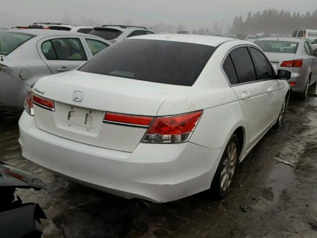 1HGCP2F72BA801696 - 2011 HONDA ACCORD EX WHITE photo 4