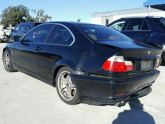 WBABN53452JU39484 - 2002 BMW 330 CI BLACK photo 3