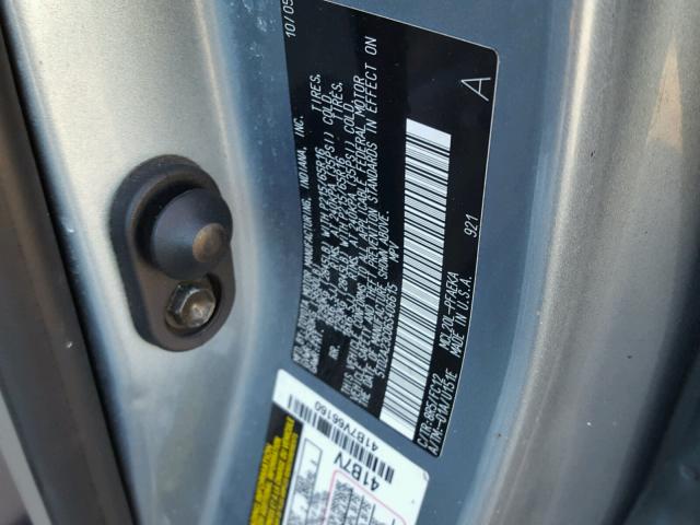 5TDZA23C06S406615 - 2006 TOYOTA SIENNA CE TEAL photo 10