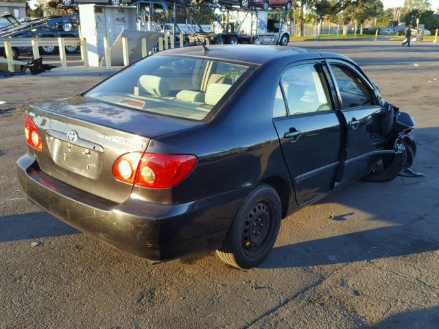 1NXBR32E85Z446384 - 2005 TOYOTA COROLLA CE BLACK photo 4