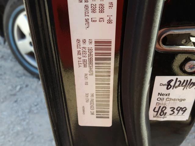 1B3HB28B88D644978 - 2008 DODGE CALIBER BLACK photo 10