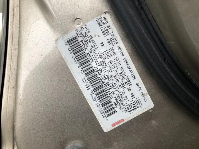 JT6HF10U6Y0155410 - 2000 LEXUS RX 300 TAN photo 10