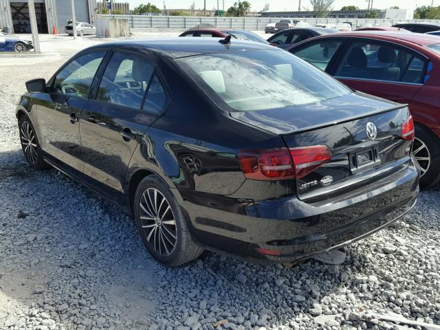 3VWD17AJ2GM327891 - 2016 VOLKSWAGEN JETTA SPOR BLACK photo 3