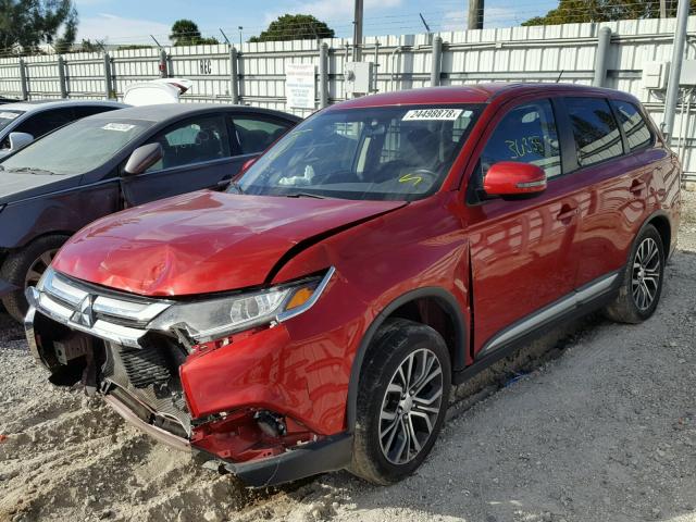 JA4AD3A34GZ011571 - 2016 MITSUBISHI OUTLANDER RED photo 2