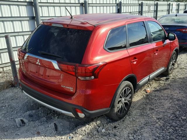 JA4AD3A34GZ011571 - 2016 MITSUBISHI OUTLANDER RED photo 4