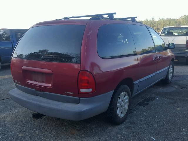 1B4GP54L9WB508442 - 1998 DODGE GRAND CARA RED photo 4