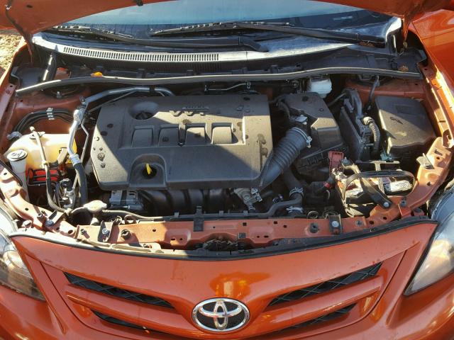 2T1BU4EE6DC093904 - 2013 TOYOTA COROLLA BA ORANGE photo 7