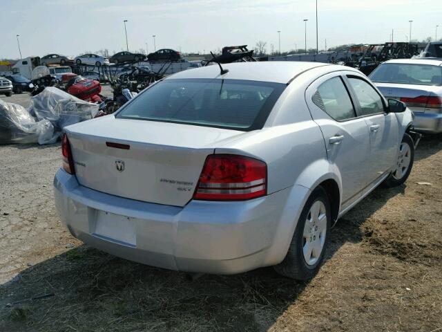 1B3CC4FB0AN106524 - 2010 DODGE AVENGER SX SILVER photo 4