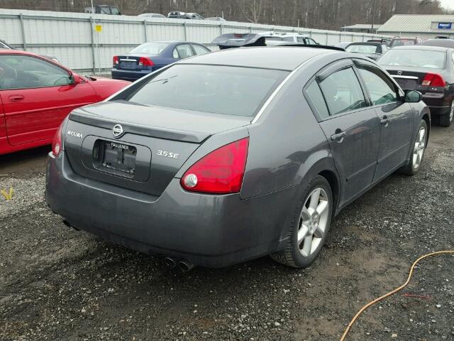 1N4BA41E04C916064 - 2004 NISSAN MAXIMA SE GRAY photo 4