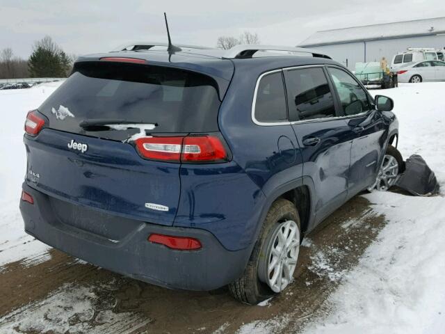 1C4PJMLB0JD515221 - 2018 JEEP CHEROKEE L BLUE photo 4