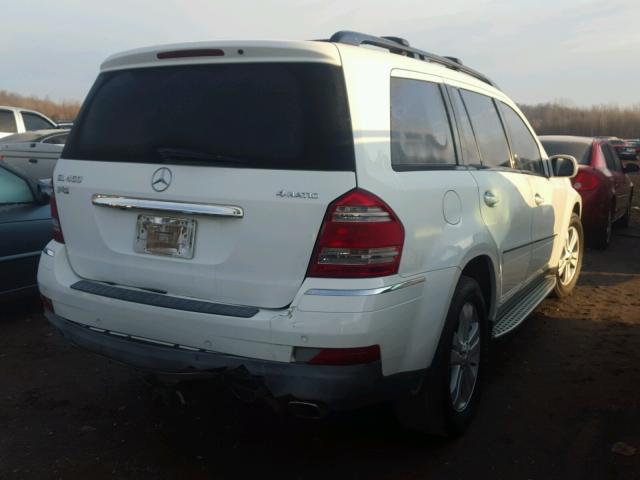 4JGBF71E58A440033 - 2008 MERCEDES-BENZ GL 450 4MA WHITE photo 4