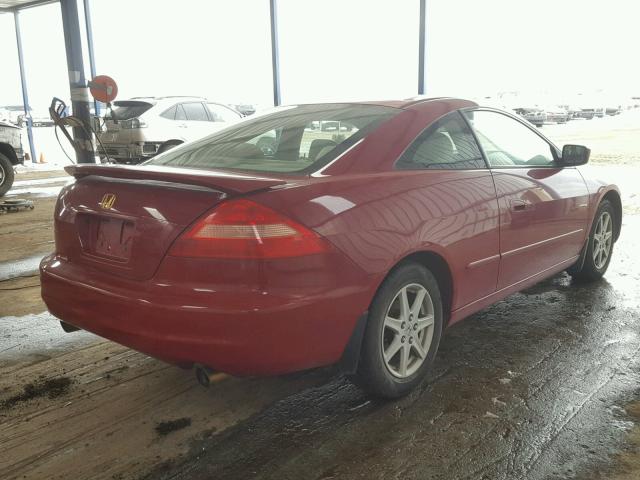 1HGCM827X3A020217 - 2003 HONDA ACCORD EX RED photo 4