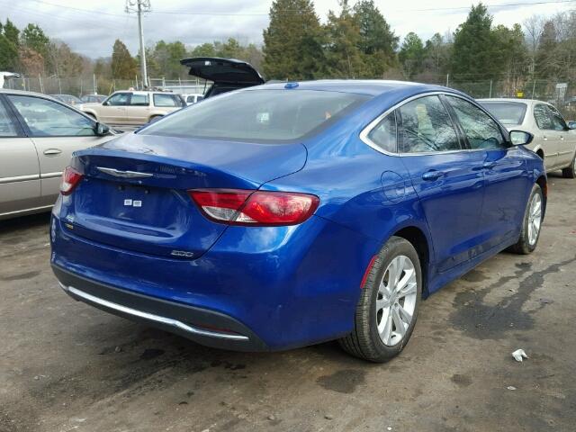 1C3CCCAB1FN632575 - 2015 CHRYSLER 200 LIMITE BLUE photo 4