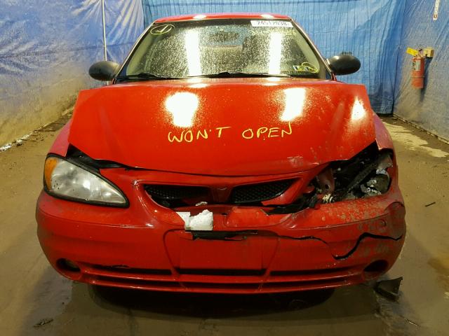 1G2NE52E35M195786 - 2005 PONTIAC GRAND AM S წითელი ფოტო 9