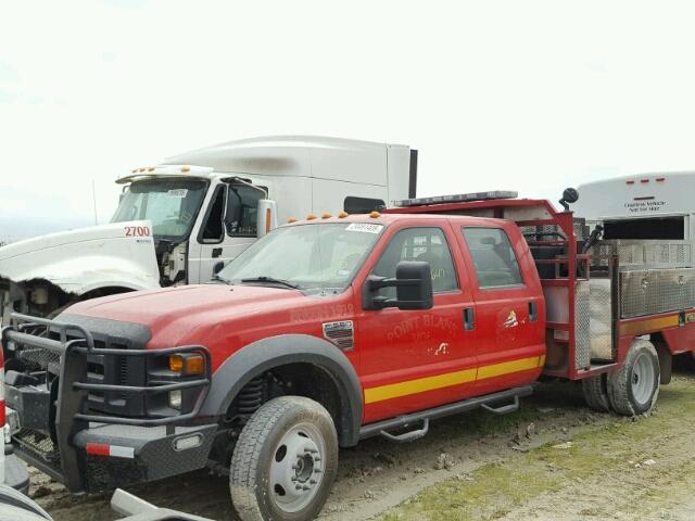1FDAW57R98EE32777 - 2008 FORD F550 SUPER RED photo 2