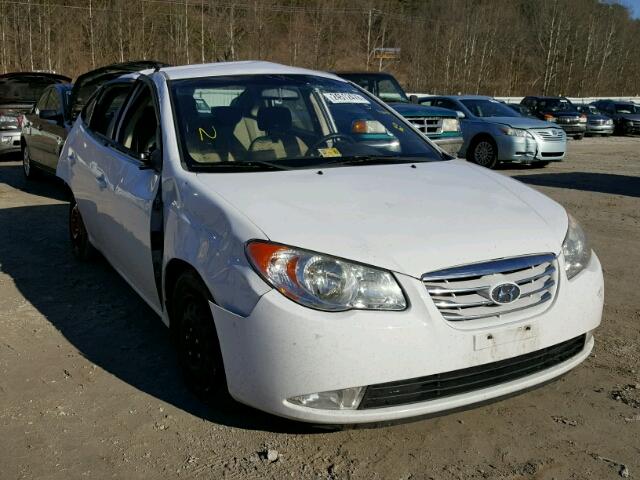 KMHDU4AD1AU837988 - 2010 HYUNDAI ELANTRA BL WHITE photo 1