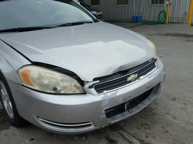 2G1WT55K179130354 - 2007 CHEVROLET IMPALA LT SILVER photo 10