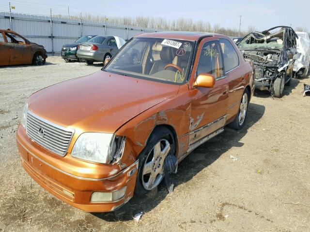 JT8BH28F4W0117724 - 1998 LEXUS LS 400 ORANGE photo 2