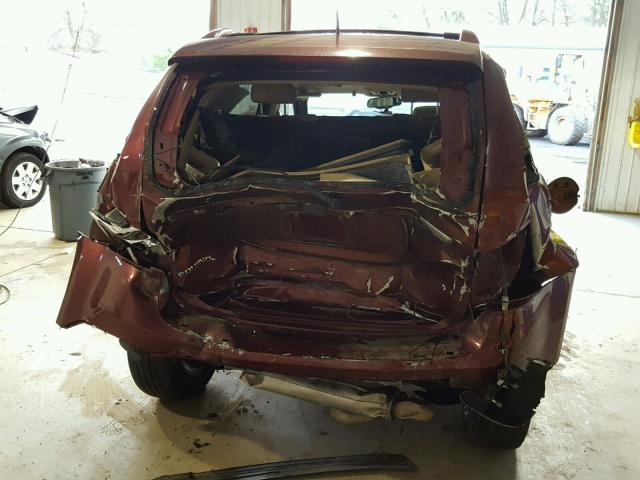 2CNDL73F176111106 - 2007 CHEVROLET EQUINOX LT BURGUNDY photo 9