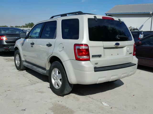 1FMCU93168KB83006 - 2008 FORD ESCAPE XLT TAN photo 3