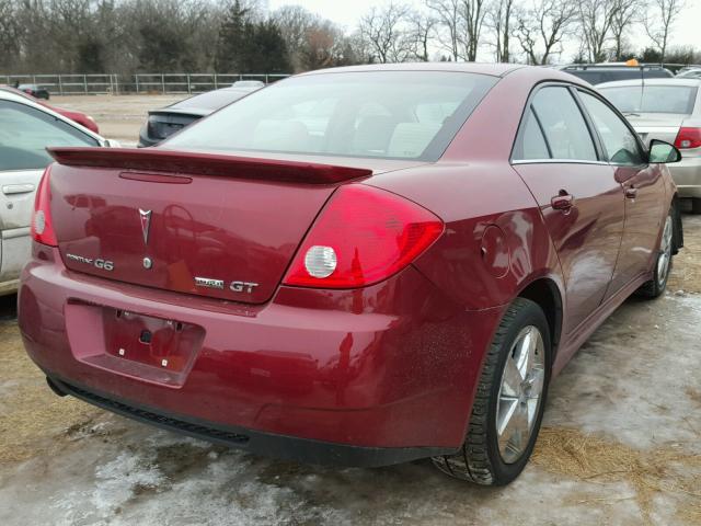 1G2ZK57K894247444 - 2009 PONTIAC G6 GT MAROON photo 4