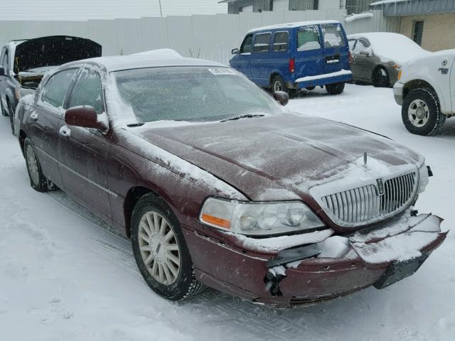 1LNHM82W63Y636205 - 2003 LINCOLN TOWN CAR S BURGUNDY photo 1