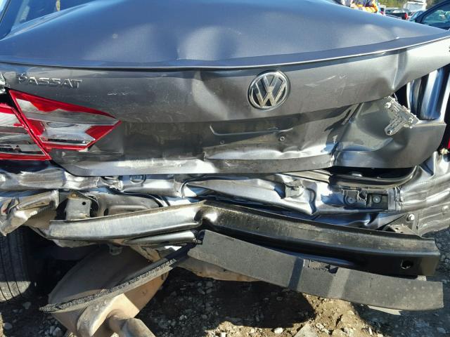 1VWBH7A38DC022848 - 2013 VOLKSWAGEN PASSAT SE GRAY photo 9