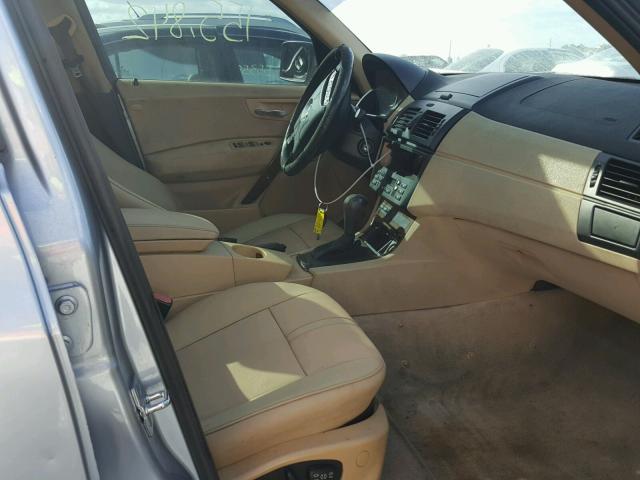 WBXPA93445WD09656 - 2005 BMW X3 3.0I BLUE photo 5