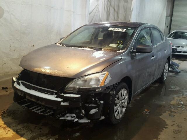 3N1AB7AP6FY246510 - 2015 NISSAN SENTRA S GRAY photo 2