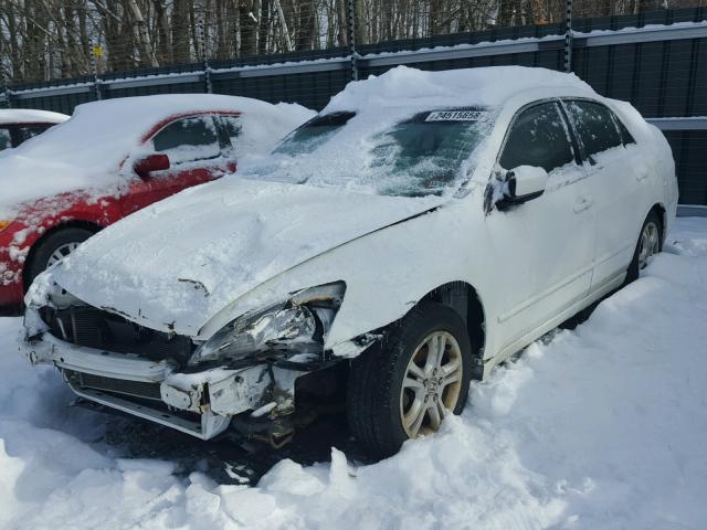 1HGCM56796A121262 - 2006 HONDA ACCORD EX WHITE photo 2