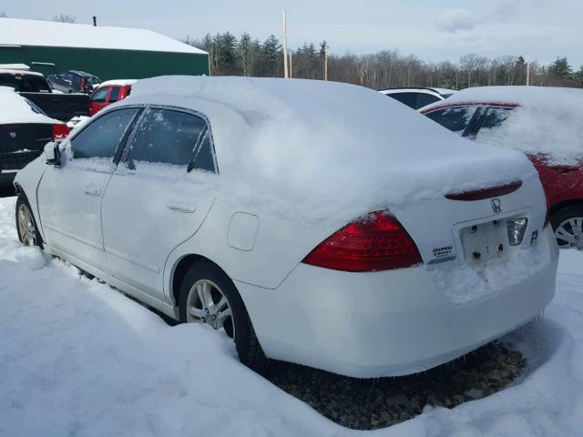 1HGCM56796A121262 - 2006 HONDA ACCORD EX WHITE photo 3