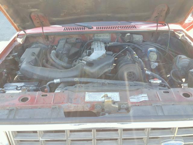 1FTCR14T2HPB46755 - 1987 FORD RANGER SUP RED photo 7
